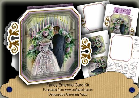 Lilac Ceremony Fancy Emerald Decoupage Card Mini Kit