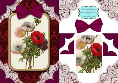 Anemone A5 Decoupage Card Front Topper Step by Step