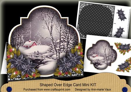 Winter Walk Shaped Over 3D Mini Card Kit