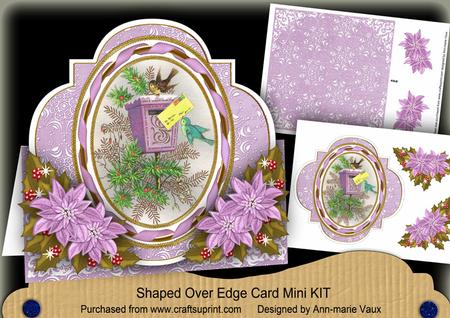 Lilac Postbox Fancy Shaped Over 3D Mini Card Kit