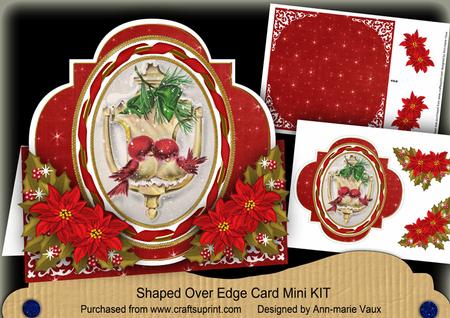 Christmas Lovebirds Shaped Over 3D Mini Card Kit