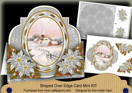 Snow Church Shaped Over 3D Mini Card Kit