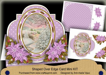 Lilac Snowscene2 Shaped Over 3D Mini Card Kit