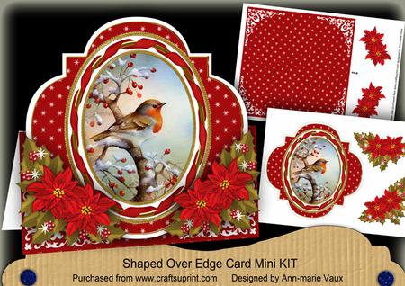 Red Robin2 Shaped Over 3D Mini Card Kit