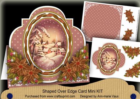 Snowy Village Shaped Over 3D Mini Card Kit