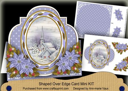 Blue Church Shaped Over 3D Mini Card Kit
