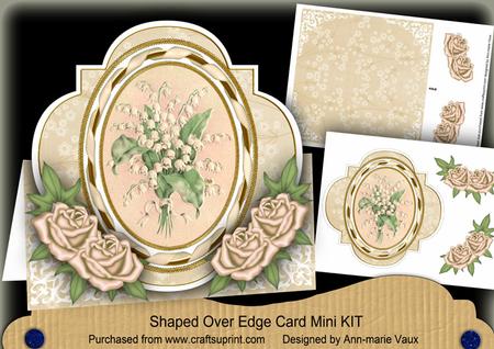 Lily of the Valley Shaped Over 3D Mini Card Kit