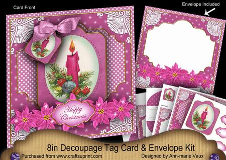 Cerise Candle Special 8in Tag N' Envelope Kit