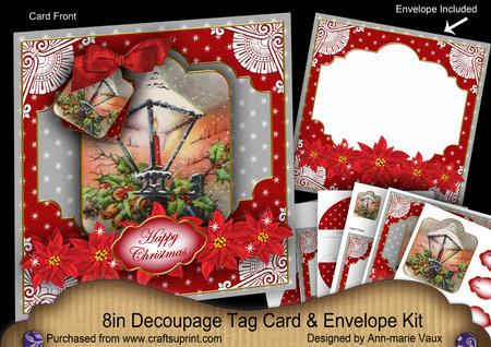 Christmas Lantern Special 8in Tag N' Envelope Kit