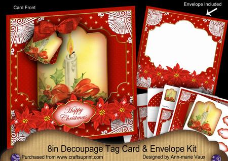 Single Red Candle Special 8in Tag N' Envelope Kit