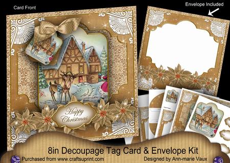 Reindeer House Special 8in Tag N' Envelope Kit