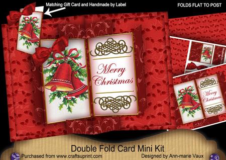 Christmas Bells Double Fold 3D Card Mini Kit