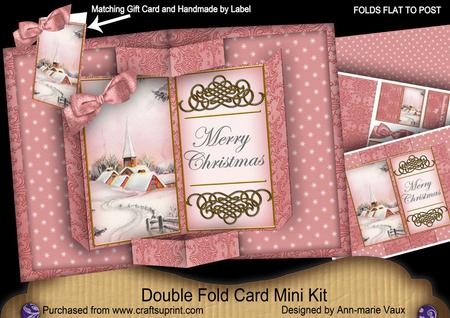Snow Church Double Fold 3D Card Mini Kit