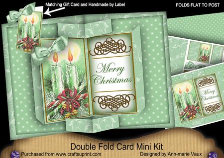 Candle Duo Double Fold 3D Card Mini Kit