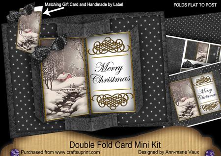 Winter Walk Double Fold 3D Card Mini Kit