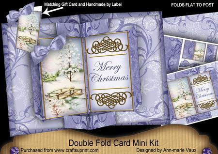 Snowscene1 Double Fold 3D Card Mini Kit