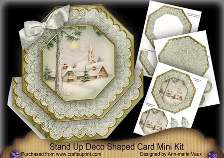 Winter Pub Deco Stand-up Large Card Mini Kit