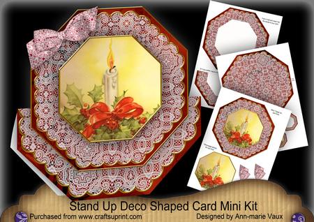 Red Candle Deco Stand-up Large Card Mini Kit