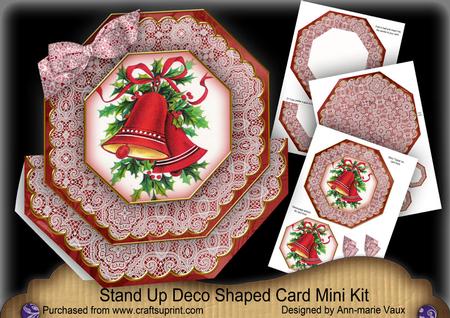 Red Bells Deco Stand-up Large Card Mini Kit