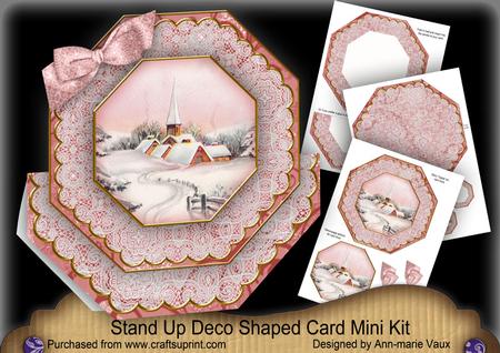 Snow Church Deco Stand-up Large Card Mini Kit