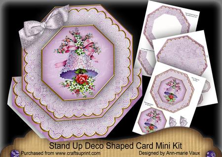 Lilac Wedding Bell Deco Stand-up Large Card Mini Kit