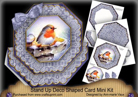 Blue Robin Deco Stand-up Large Card Mini Kit
