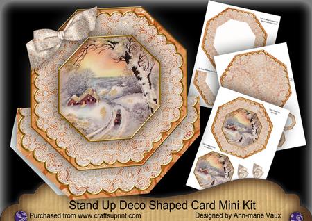 Winter Sunset Deco Stand-up Large Card Mini Kit