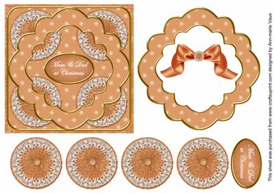 Borange Flake Mum & Dad 3D Rosette Decoupage Topper