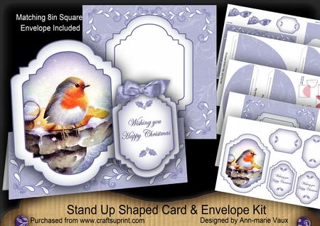 Blue Robin Large Fancy Stand Up Card N Envelope Kit