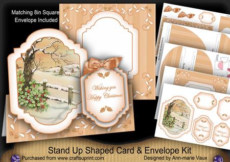 Winters Tale Large Fancy Stand Up Card N Envelope Kit