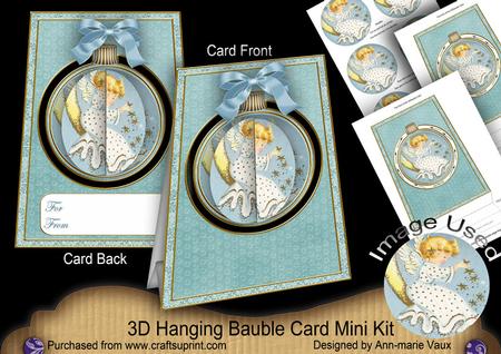 Star Angel 3D Hanging Bauble Ornament Card Mini Kit