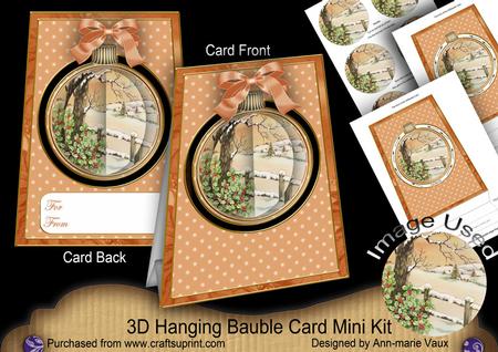 Winter Tale 3D Hanging Bauble Ornament Card Mini Kit