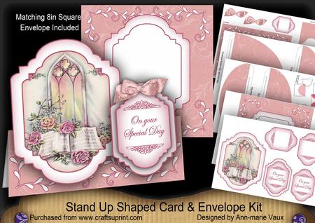 Wedding Book Large Fancy Stand Up Card N Envelope Kit