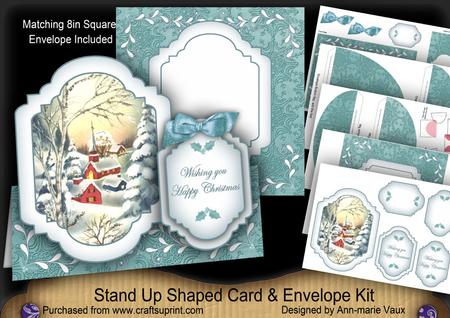 Snow Valley Large Fancy Stand Up Card N Envelope Kit
