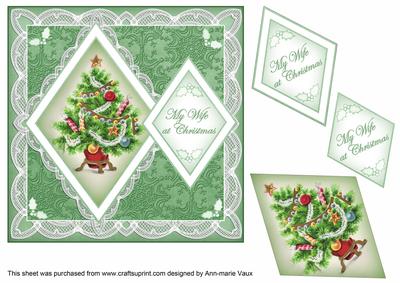 Christmas Tree g My Wife 7in Double Diamond Topper