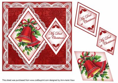 Red Bells My Dad 7in Double Diamond Topper