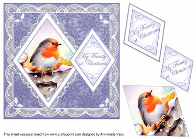 Blue Robin My Family 7in Double Diamond Topper