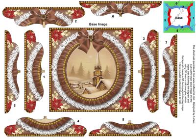 Snow Steeple Ruffle 5in Bracket Edge Spiral Stacker