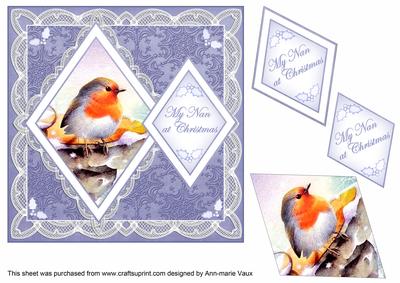 Blue Robin My Nan 7in Double Diamond Topper