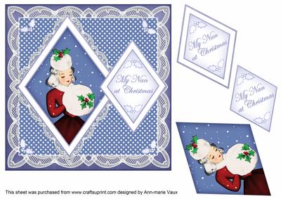 Winter Lady My Nan 7in Double Diamond Topper