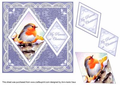 Blue Robin My Parents 7in Double Diamond Topper
