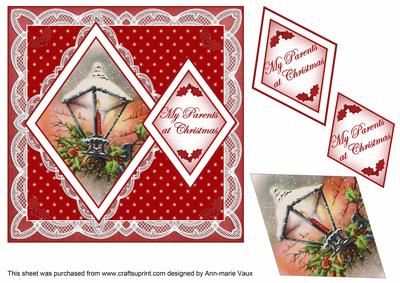 Red Lantern My Parents 7in Double Diamond Topper