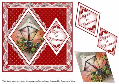Red Lantern Rejoice 7in Double Diamond Topper