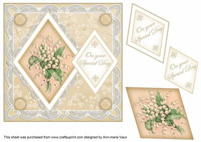 Lily of Valley Special Day 7in Double Diamond Topper