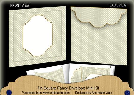 Cream Dotty Fancy 7x7inch Easy Envelope Mini Kit