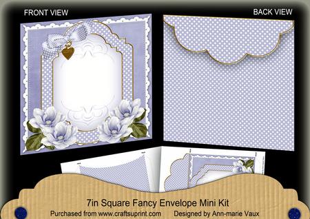 Blue Magnolia Fancy 7x7inch Easy Envelope Mini Kit