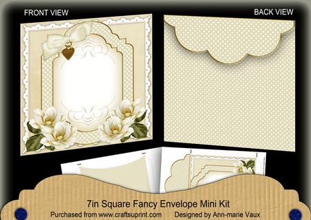Cream Magnolia Fancy 7x7inch Easy Envelope Mini Kit