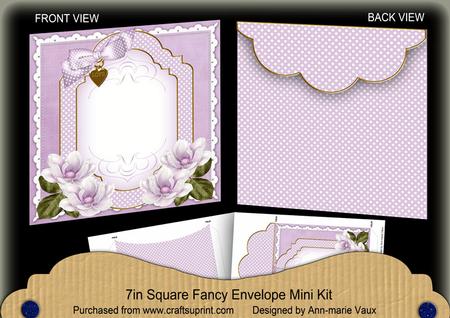 Lilac Magnolia Fancy 7x7inch Easy Envelope Mini Kit