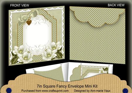 Olive Magnolia Fancy 7x7inch Easy Envelope Mini Kit