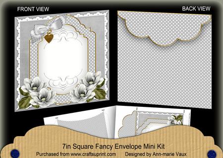 Silver Magnolia Fancy 7x7inch Easy Envelope Mini Kit